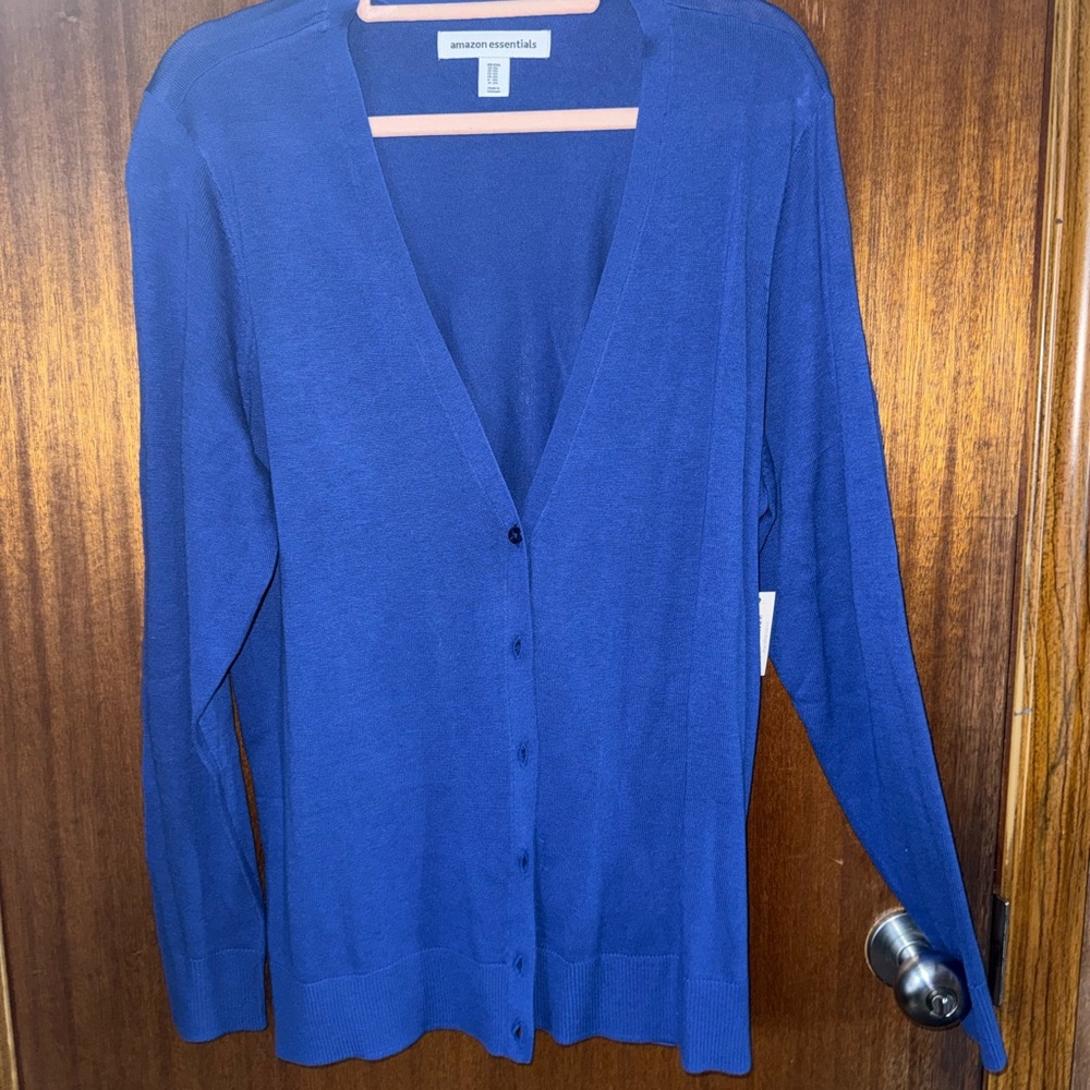 Amazon Essentials Women's Vibrant Blue Cardigan